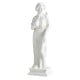 31.5-inch white Greek goddess statue with antique finish and column base, ideal for garden or home decoration.