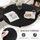 31.5" round black dining table with smooth surface, anti-slip PP ring, ideal for dining and tea in modern spaces.