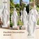 31.5-inch Virgin Mary statue in aged white finish, perfect for garden, patio, or home decoration with serene design.