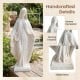 31.5-inch Virgin Mary statue with serene expression and flowing drapery, perfect for yard or patio decoration.