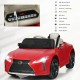 Lexus LC500 licensed kids' electric vehicle in red with remote control, featuring LED lights and variable speed options.
