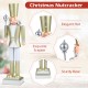 32.5-inch Christmas nutcracker with elegant hat and exquisite scepter, perfect for indoor or outdoor holiday displays.