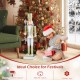 32.5-inch Christmas nutcracker in white and gold, featuring a scepter and hidden storage, perfect for festive indoor.