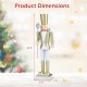 32.5-inch Christmas nutcracker with a high hat and scepter, ideal for indoor and outdoor holiday decoration.