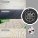 Close-up of the 12V 2-seater ride-on car's wheel, designed for smooth driving on various surfaces like wood and asphalt.