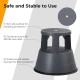330 lbs step stool featuring a non-slip rubber platform and sturdy structure, ideal for safe use on hard floors.