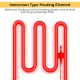 Immersion type heating element for 3400W dual tank electric countertop deep fryer, ensuring balanced and fast heating.