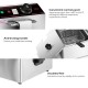 Dual tank electric countertop deep fryer with stainless-steel construction, adjustable temperature, and anti-ironing.