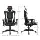 Massage gaming chair in white with lumbar support, adjustable backrest, and armrests for ultimate comfort and.
