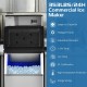 Commercial ice maker with 353 lbs/24h capacity, adjustable thickness, and smart LCD panel for efficient ice production.