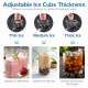 Adjustable ice thickness feature of the 353LBS/24H commercial ice maker, ideal for various beverages and efficient ice.