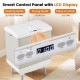 35L beige towel warmer with smart control panel, heating and drying modes, ideal for bath towels and robes.