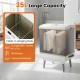35L large towel warmer in beige with 2 hanging rods, designed for efficient heating and drying of bath towels and robes.