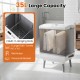 35L large towel warmer in gray with 2 built-in hanging rods, ideal for warming bath towels and blankets in the bathroom.