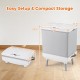 35L large gray towel warmer with heating and drying modes, compact design for easy storage and portability.