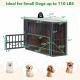 35.5 inches Wooden Dog Kennel End Table with 3-Position Dog Bowl Rack - Gallery View 5 of 11