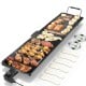 Extra large 35-inch electric griddle with adjustable temperature, ideal for family gatherings and easy cleaning.