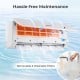 Mini split air conditioner with removable and washable filters, showcasing hassle-free maintenance and efficient.