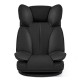 Black 360-degree swivel gaming chair with adjustable backrest and sponge filling for ergonomic support during long.