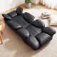 Top view of the black 360° swivel floor gaming chair with plush sponge filling and adjustable backrest for versatile.