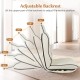 Adjustable backrest of the 360° swivel floor gaming chair in beige, showcasing five recline positions for ergonomic.