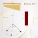 36-bar single-row chimes with adjustable height, beech wood support, and foldable stand for versatile music.