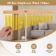36-bar single-row wind chime with golden tubes and beech wood support, ideal for music lessons and performances.