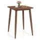 36-inch walnut high top pub table with solid rubberwood legs, perfect for dining rooms or home bars.