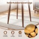 Solid rubberwood legs of the 36-inch walnut bar table, showcasing durability and natural beauty for versatile home use.