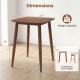 36-inch walnut high top pub table with solid rubberwood legs, ideal for dining rooms or home bars, featuring rounded.