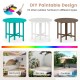 36-inch outdoor folding round dining table in acacia wood, perfect for backyard or garden, easily foldable for storage.