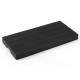 Mini split condenser pad in black, 38" x 18" x 3", designed for noise reduction and stable support of HVAC systems.