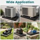 Mini split condenser pad in black, designed for HVAC systems, offers noise reduction and supports heavy outdoor units.