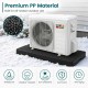 Mini split condenser pad made of weather-resistant PP material, designed for noise reduction and stable outdoor equipment support.