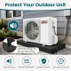 Mini split condenser pad for ductless HVAC systems, designed for noise reduction and stable placement on various surfaces.