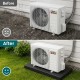 Mini split condenser pad in black, designed for noise reduction and stability, supports heavy outdoor HVAC systems.