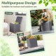 39-gallon gray deck box with lockable lid, versatile for storage, seating, or as a table for outdoor use.