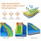 Kids inflatable water slide featuring a climbing wall and splash pool, made of durable Oxford cloth for outdoor fun.