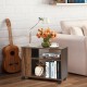 Multifunctional 3-tier side table on wheels, featuring a smooth surface and ample storage for books and daily items.