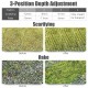 13-inch electric scarifier showing 3-position depth adjustment for effective lawn care with collection bag and.