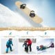 Multifunctional snowboard with adjustable foot straps, made of sturdy wood, ideal for beginners learning to ski.