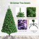 6 feet pre-lit fiber optic artificial Christmas tree with 617 branch tips and a foldable metal stand for easy setup.