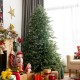 7 feet artificial Christmas tree with 1260 mixed PE and PVC tips, featuring a dense appearance and hinged design for.