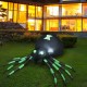 6-foot inflatable Halloween spider with green accents, durable polyester, and LED lights for outdoor decoration.