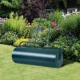 Green 24 x 13 inch tow lawn roller with foldable handles and scraper bar, ideal for maintaining a smooth lawn.