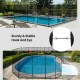 In-ground swimming pool safety fence, 4 x 12 feet, made of durable mesh fabric and aluminum, ideal for child and pet.