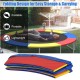 Multicolor 10Ft waterproof trampoline safety pad, foldable and lightweight, ideal for outdoor and indoor use.