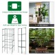 Garden trellis set for climbing plants, featuring a stable iron frame and dark green finish, ideal for indoor and.