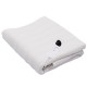 Digital auto overheat protection massage table warmer in white, featuring 5 heat settings and lightweight, easy-to-wash.
