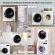 1.5 cu. ft. stainless steel clothes dryer shown in various installation methods for versatile use and convenience.